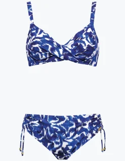 Aegean Spirit Underwired Bikini Set - Azure White