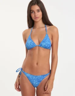 Alicia Ring Tri Bikini Top - Watercolour
