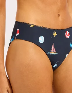 Beach Club Retro Bikini Pant - True Navy