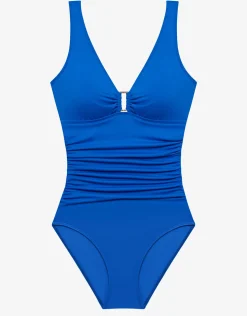 Beach Club Solids Ring OTS Underwired Swimsuit - Electric Blue