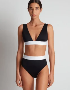 Bel Air High Waist Bikini Pant - Black and White