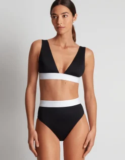 Bel Air High Waist Bikini Pant - Black and White