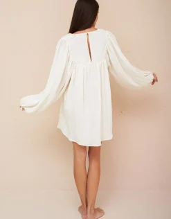 Boho Sleeve Mini Dress - White