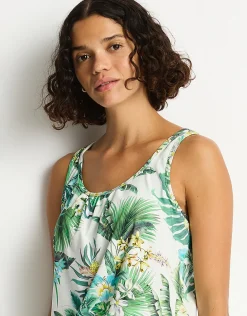 Breezer Blouson Tankini Top - White