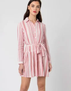 Calla Dress - White/Red