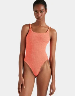Camille Swimsuit - Metallic Coral