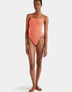 Camille Swimsuit - Metallic Coral