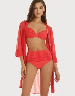 Ceylan Underwired Bikini Top - Lava