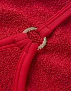 Clara Swimsuit With Gold Hoop - Red