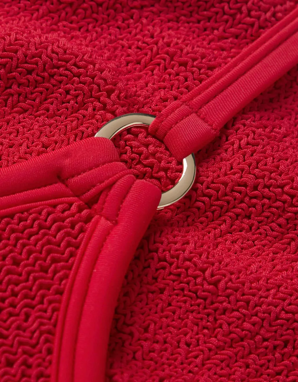 Clara Swimsuit With Gold Hoop - Red