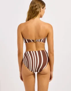 Coastline High Waisted Bikini Pant - Cocoa