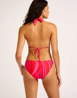 Coastline Multi Fit Longline Tri Bikini Top - Flame