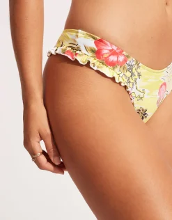 Coast to Coast High Cut Rio Bikini Pant - Wild Lime