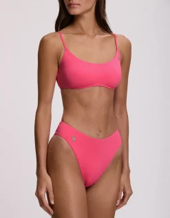 Color Shop Kennedy Bralette Bikini Top - Desert Pink