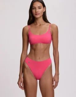 Color Shop Modern High Leg Bikini Pant - Desert Pink
