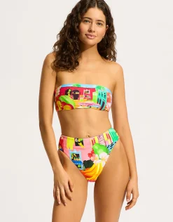Cuba High Rise Bikini Pant - Turquoise