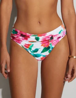 Dahlia Ruched Bandeau Bikini Set - Pink Floral