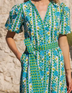 Daisy Dress - Hibiscus Border