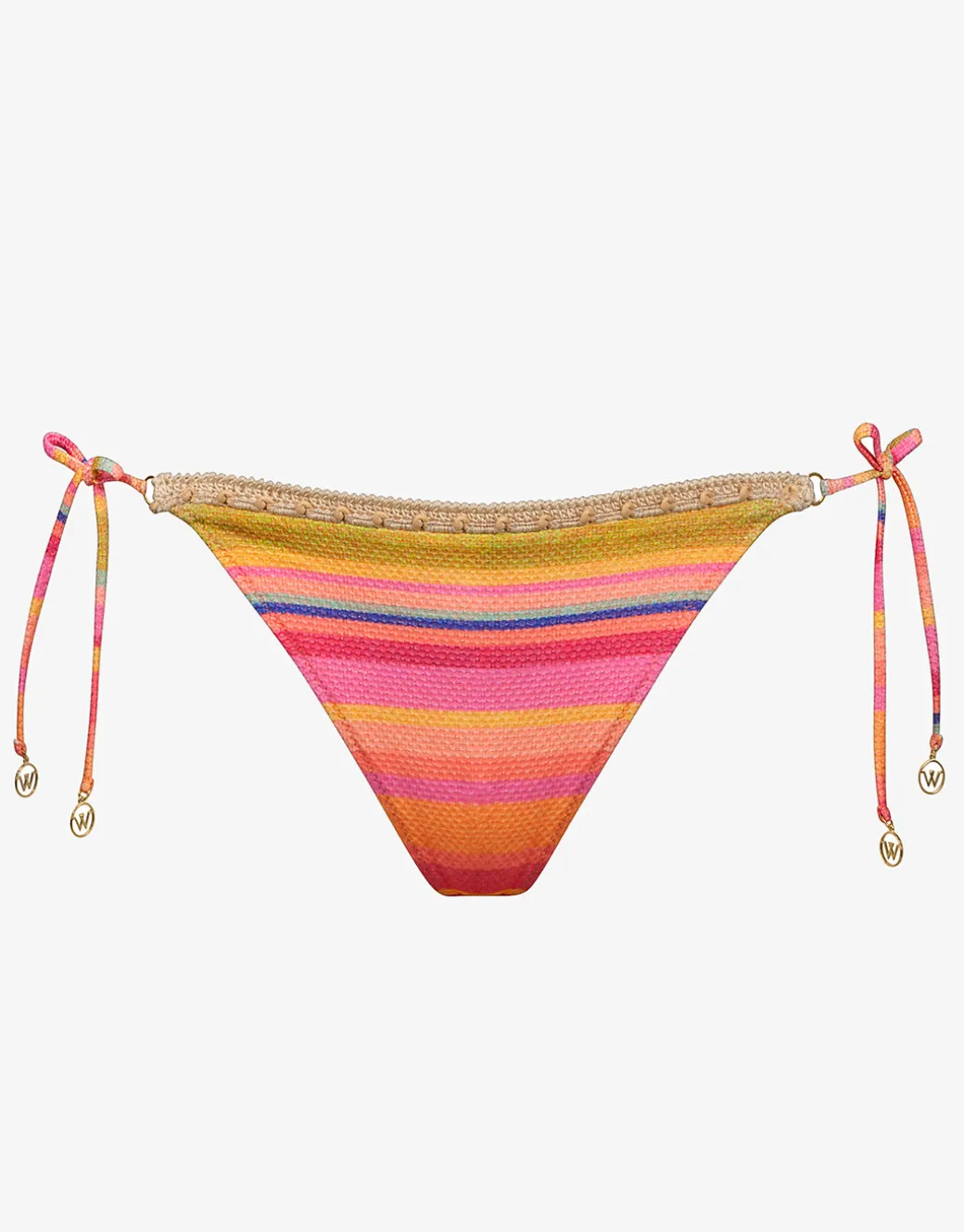 Dopamine Stripe Tie Side Bikini Pant - Dopamine Brights