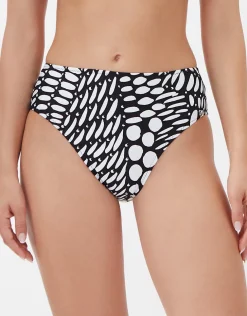 Dots Maxi Bikini Pant - Black and White