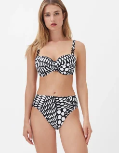 Dots Maxi Bikini Pant - Black and White