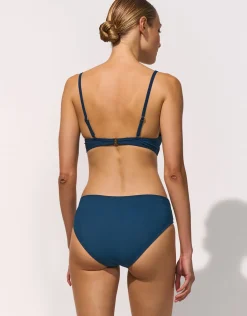 Elements Gathered Bikini Pant - Oceanmist