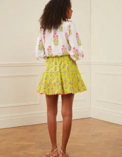 Elsie Mini Skirt - Lime Tulip