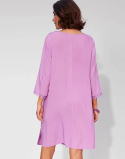 Embroidered Tunic - Violet