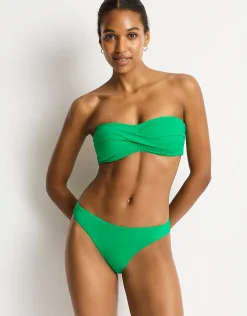 Essentials Edit Twist Bandeau Bikini Top - Kelly Green
