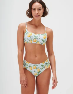 Fior di Limone Gathered Side Bikini Pant - Sorrento Sky
