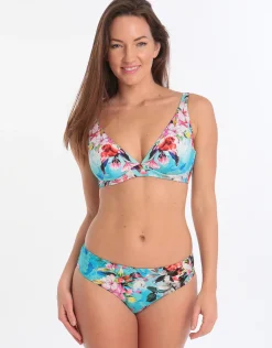 Flora D DD Underwire Top - Aquamarine