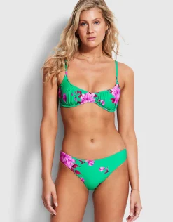 Full Bloom Sweetheart Underwire Bikini Top - Jade