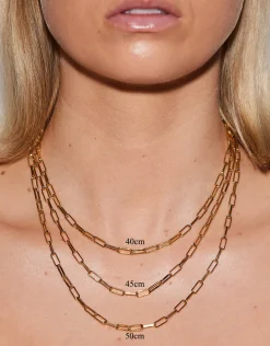 Gold Necklace Open Link - 45cm