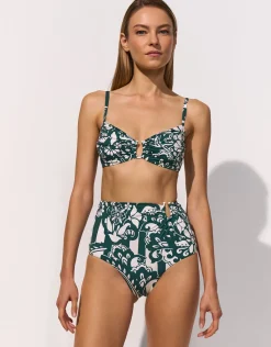 Halcyon Underwired Bikini Top - Cream Teal