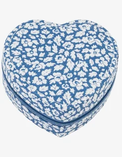 Heart Jewellery Box - Liberty Feather Blue