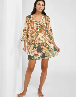 Hypnotic Tunic - Sepia Leaves