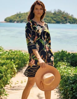 Imperial Tropics Tunic - Gilded Noir