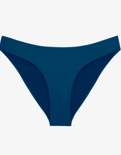 Island Blue Basic Ruched Full Bikini Pant - Blue