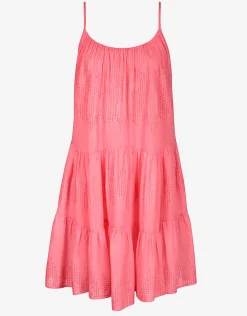 Island Nostalgia Mini Dress - Ocean Coral