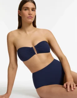 Isla Rib High Waist Bikini Pant - Ink