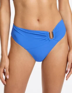 Jetset U Trim Mid Bikini Pant - Tide Blue