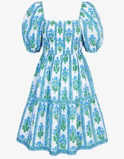 Jodhpur Mini Dress - Meadow Border