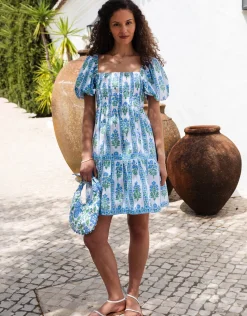 Jodhpur Mini Dress - Meadow Border