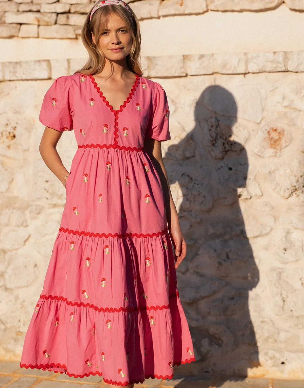Jolie Dress - Bubblegum Mushroom