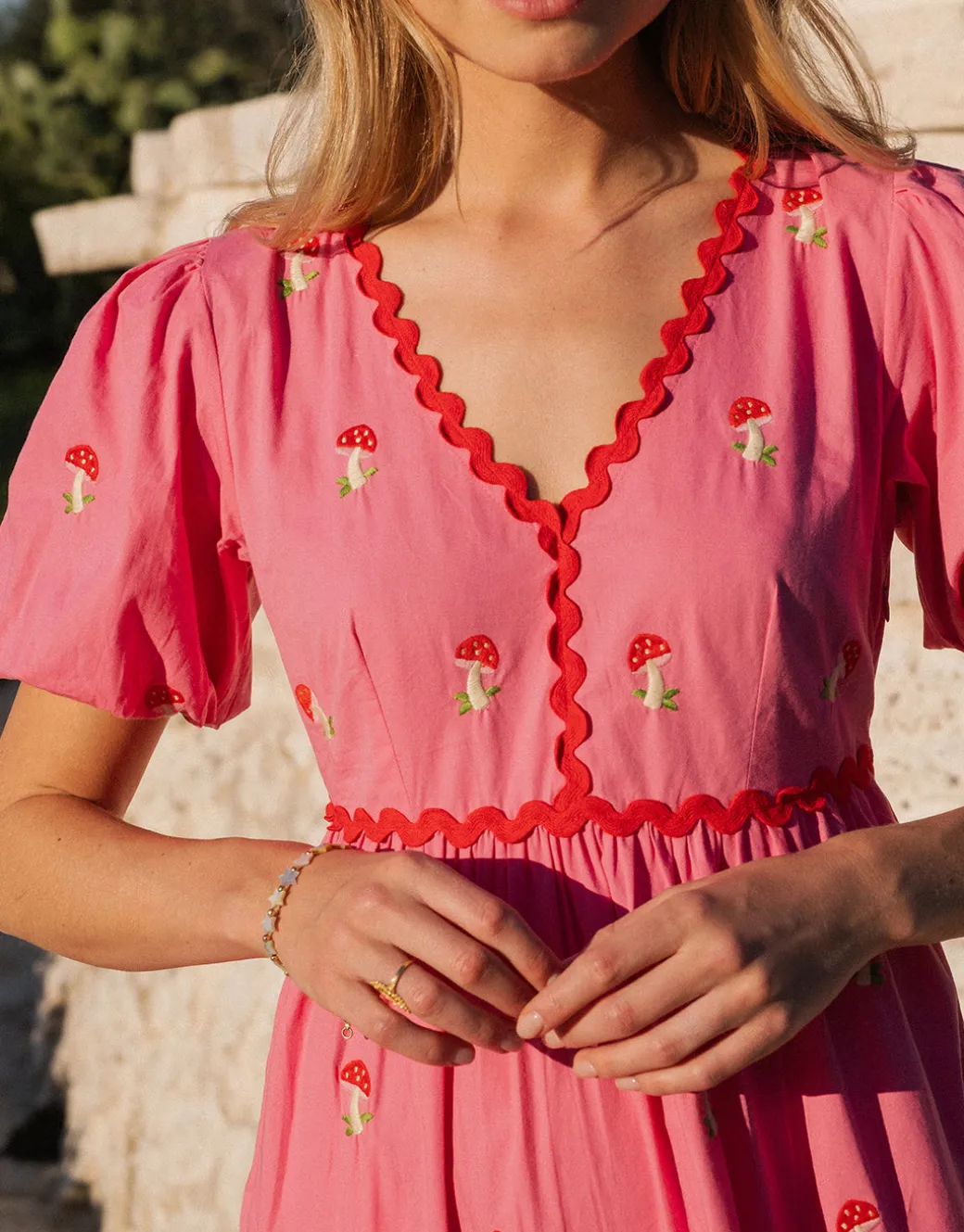 Jolie Dress - Bubblegum Mushroom