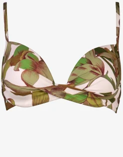 Journey Moulded Underwired Bikini Top - Cream Reed