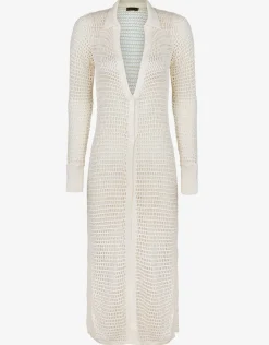 Knit Long Shirt Cover Up - Off White