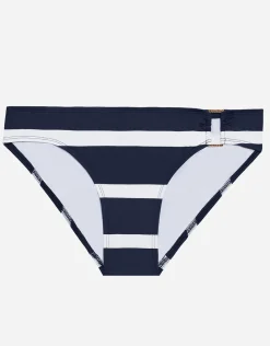 Mariner Stripe Ring Hipster Bikini Pant - Navy and White