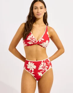 Mayflower High Waisted Bikini Pant - Cosmo Red