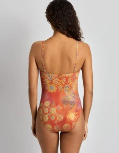 Medallion Shimmer V Wire OTS Swimsuit - Multi